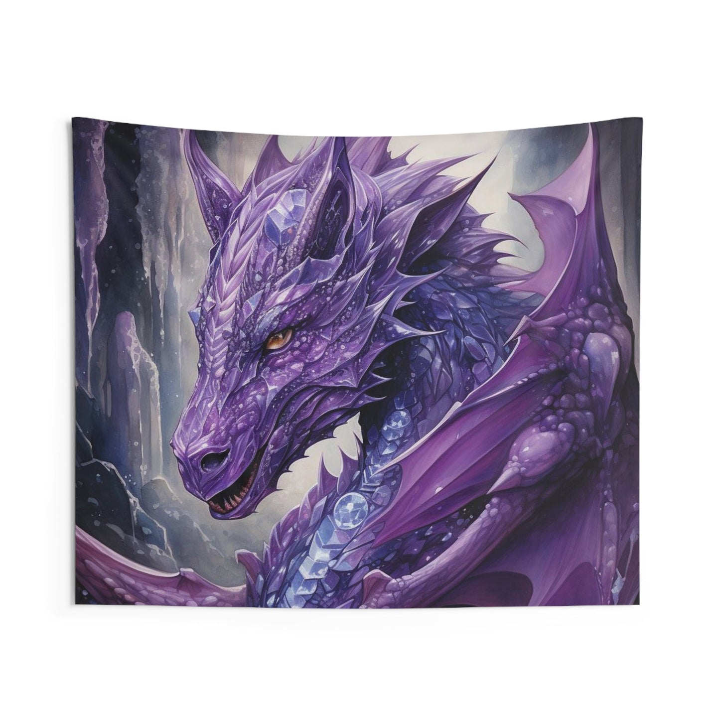 Purple dragon Wall Tapestries Daddy N Daughter Gemstones 