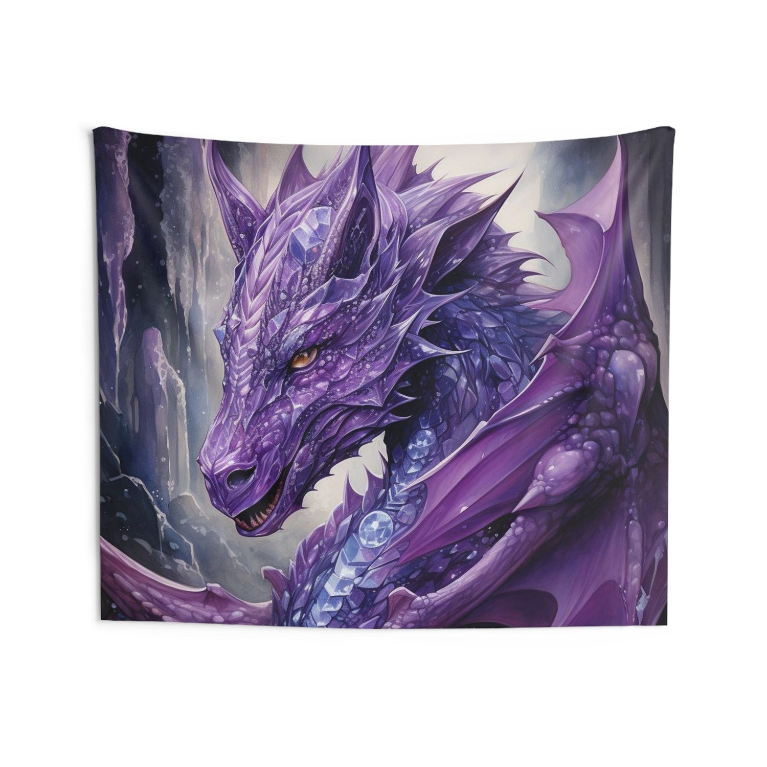 Purple dragon Wall Tapestries Daddy N Daughter Gemstones 