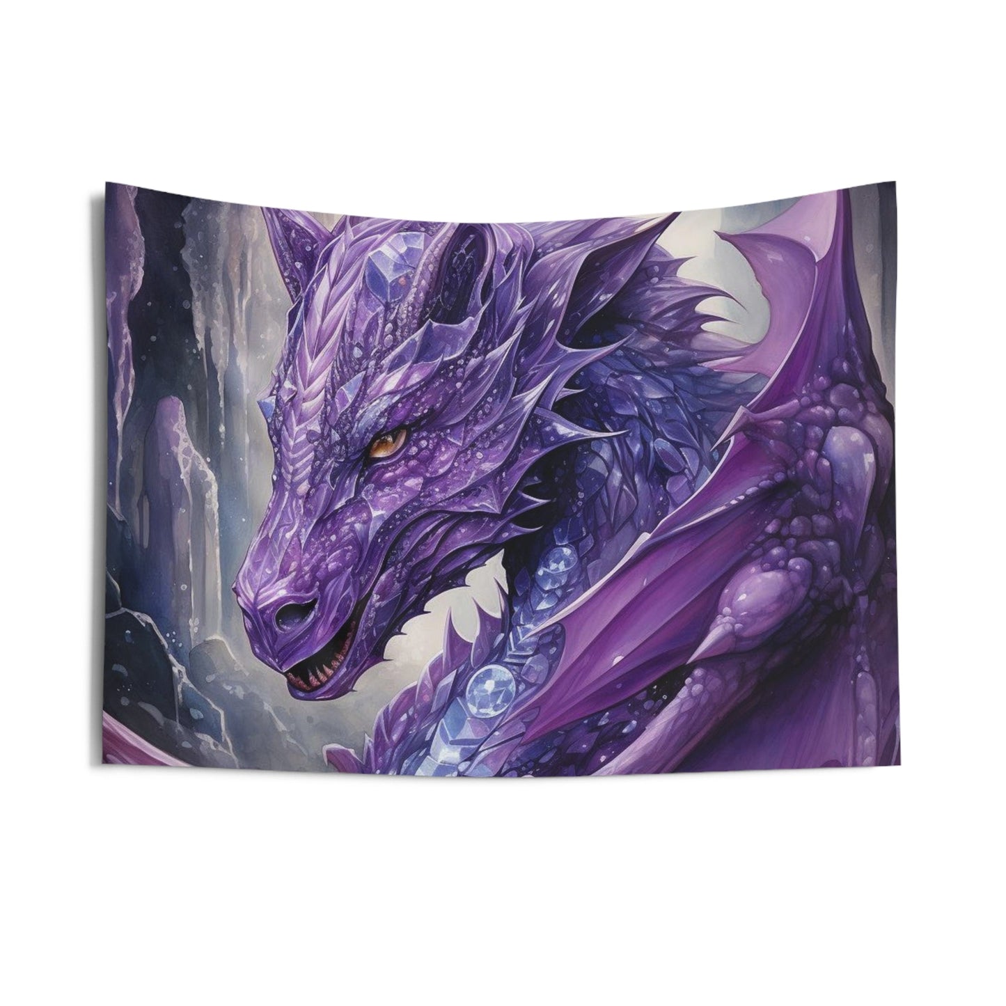 Purple dragon Wall Tapestries Daddy N Daughter Gemstones 