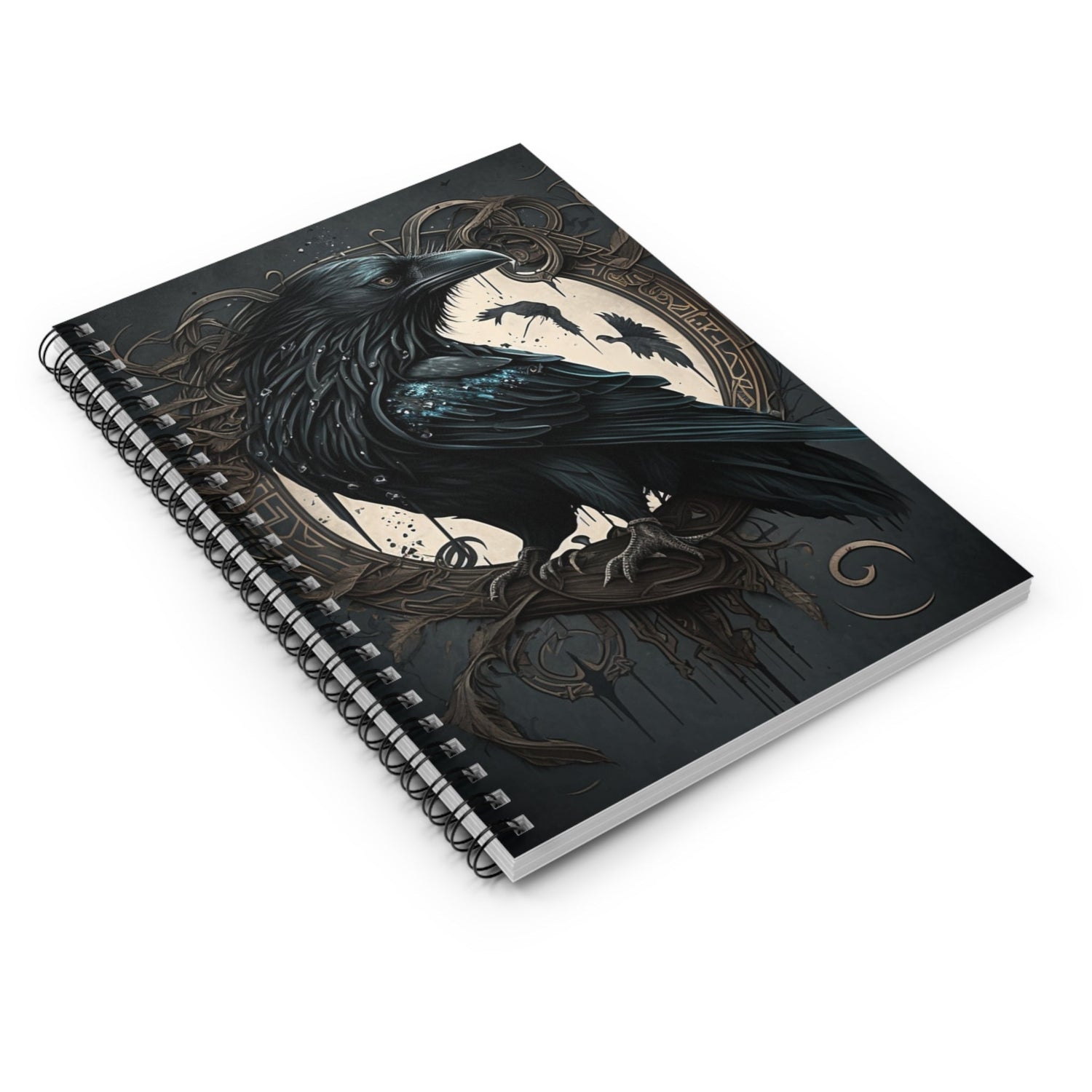 Raven Spiral Notebook - Ruled Line Daddy N Daughter Gemstones 
