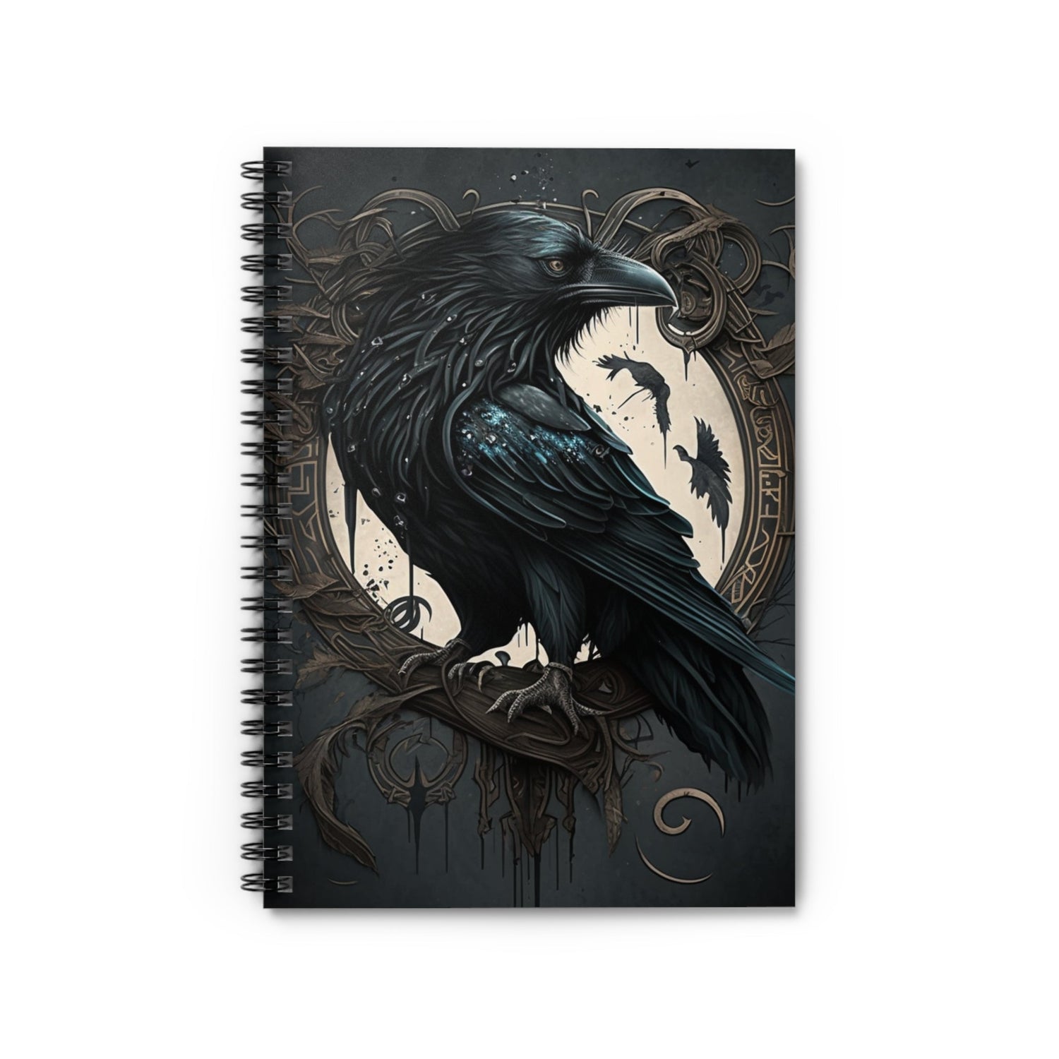 Raven Spiral Notebook - Ruled Line Daddy N Daughter Gemstones 
