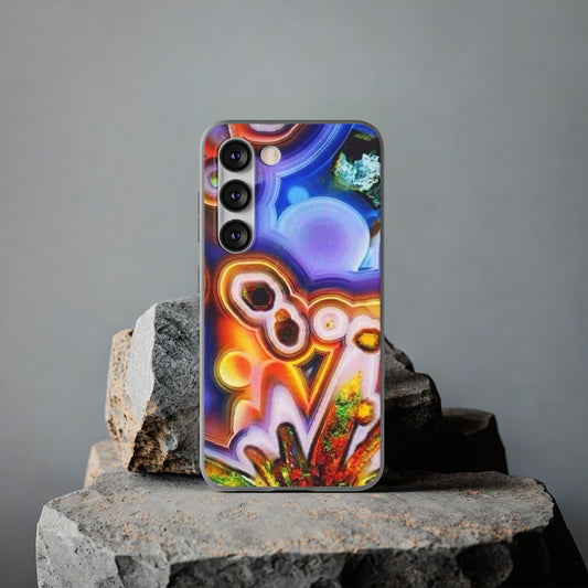 Unique agate phone case, crystal, crystal art, agate art, agate crystal, Flexi Cases Daddy N Daughter Gemstones 