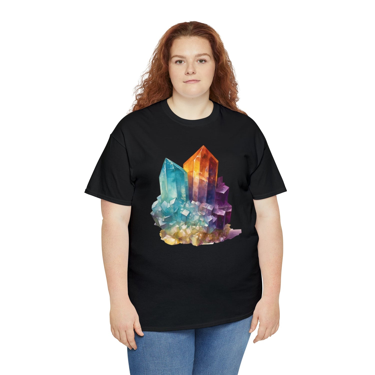 Watercolor Crystal art Unisex Heavy Cotton Tee Daddy N Daughter Gemstones 