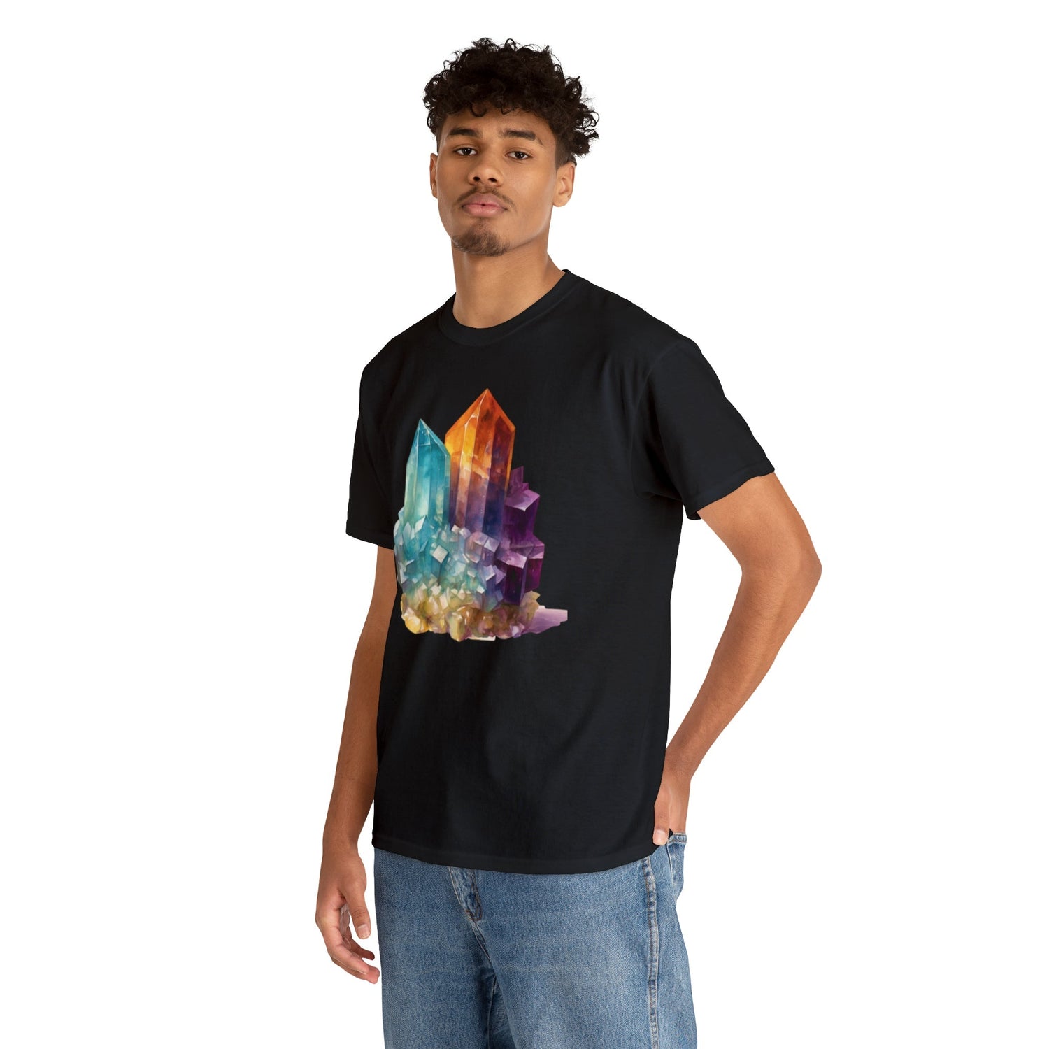 Watercolor Crystal art Unisex Heavy Cotton Tee Daddy N Daughter Gemstones 