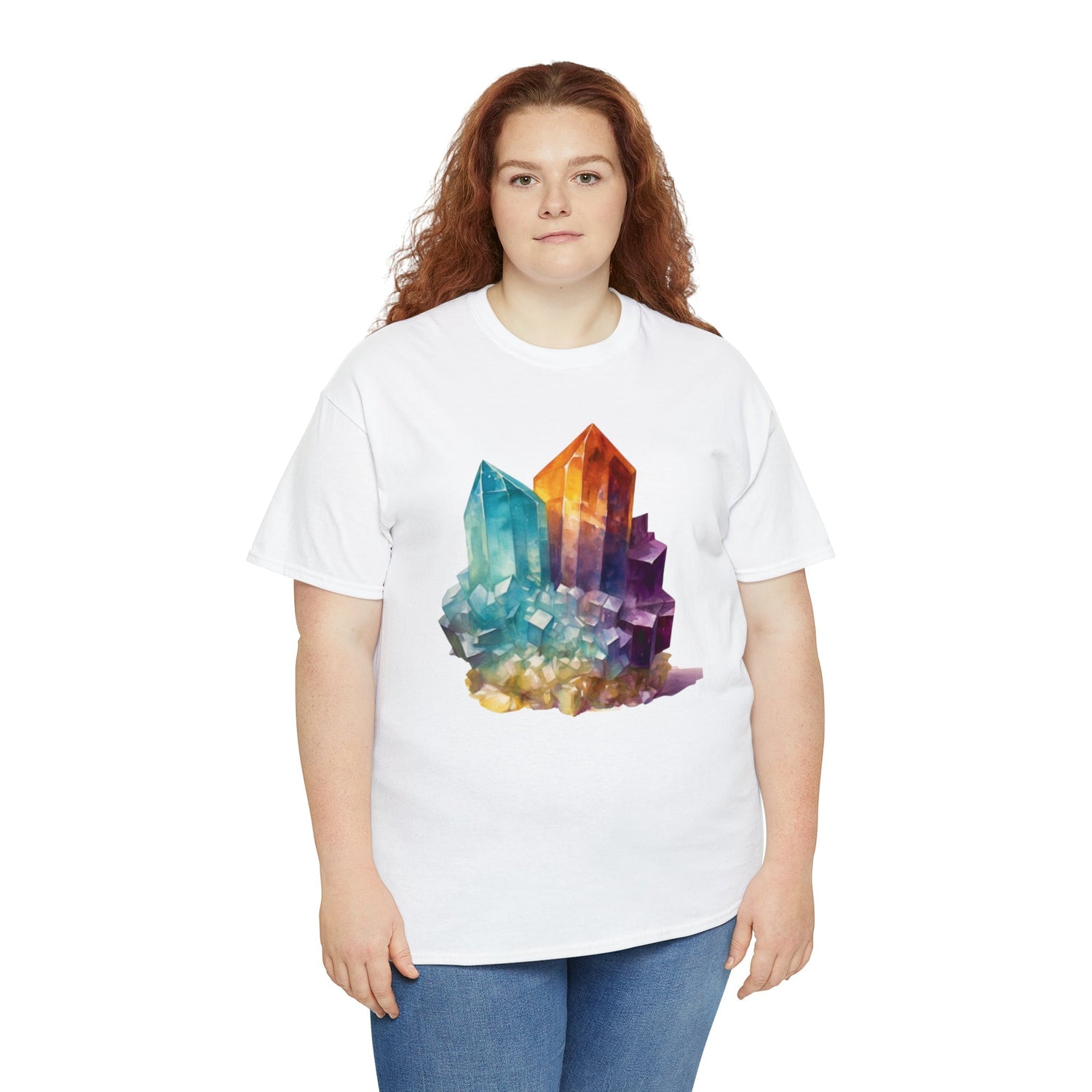 Watercolor Crystal art Unisex Heavy Cotton Tee Daddy N Daughter Gemstones 